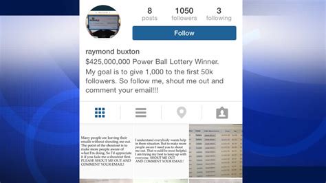 In March, Consumer First Alert. . Powerball lottery winner giving away money on instagram 2022